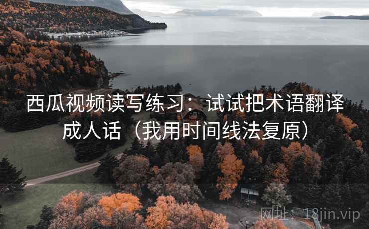 西瓜视频读写练习：试试把术语翻译成人话（我用时间线法复原）